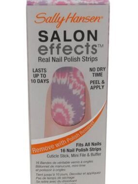 Sally Hansen Kit nail polish strips tie dye purple pink
